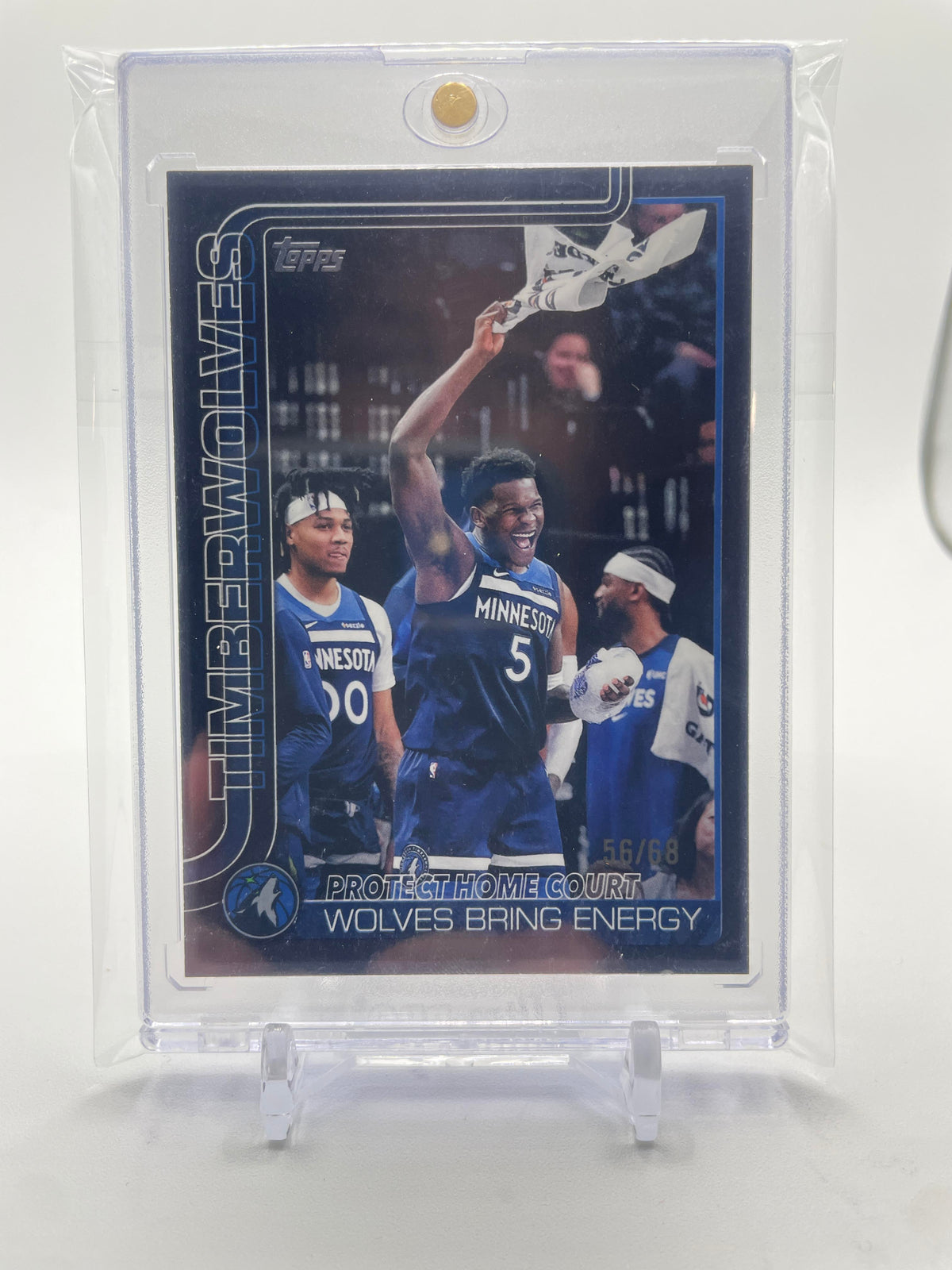 2025-26 Topps Anthony Edwards Protect Home Court Black Parallel /68 #287