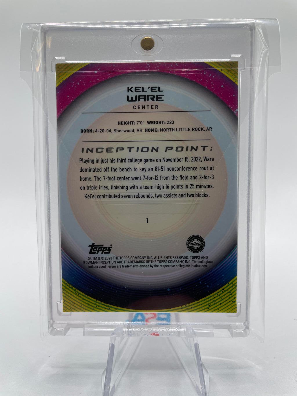 2022-23 Bowman U Inception Kel'El Ware Red Foil Rookie /5