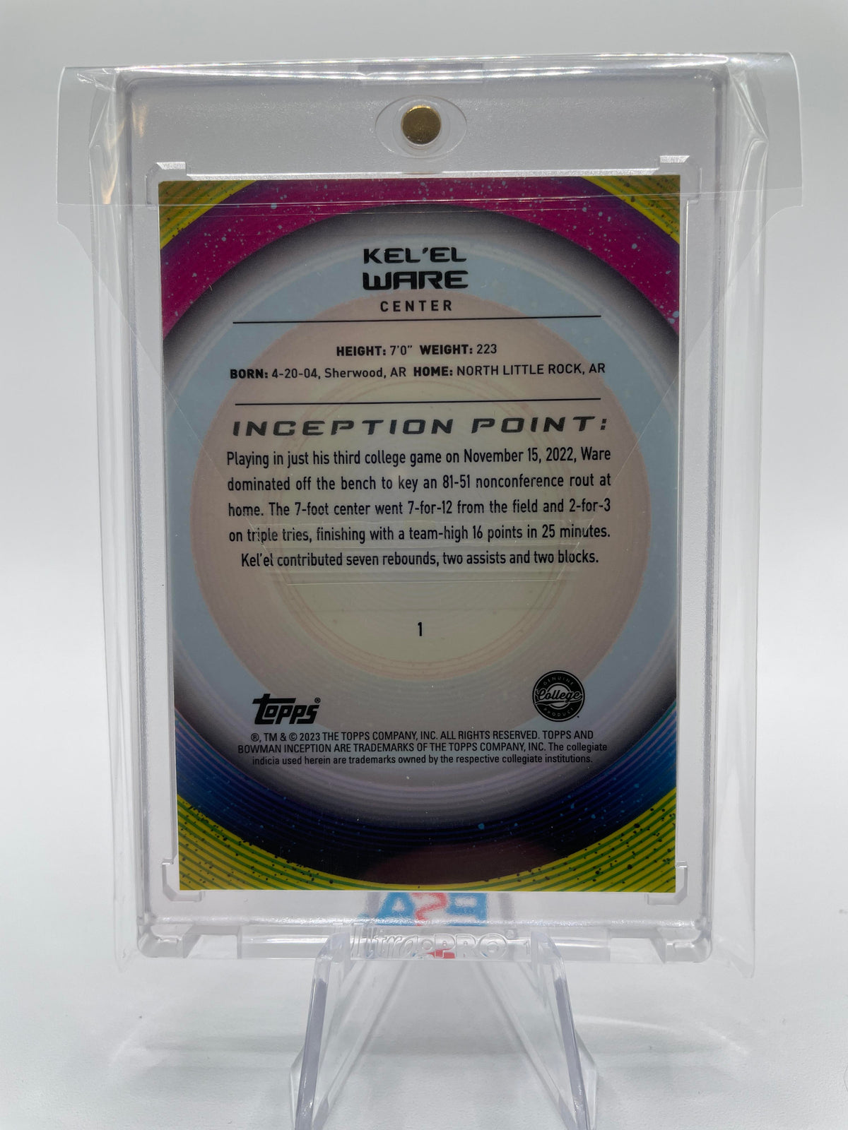 2022-23 Bowman U Inception Kel'El Ware Red Foil Rookie /5