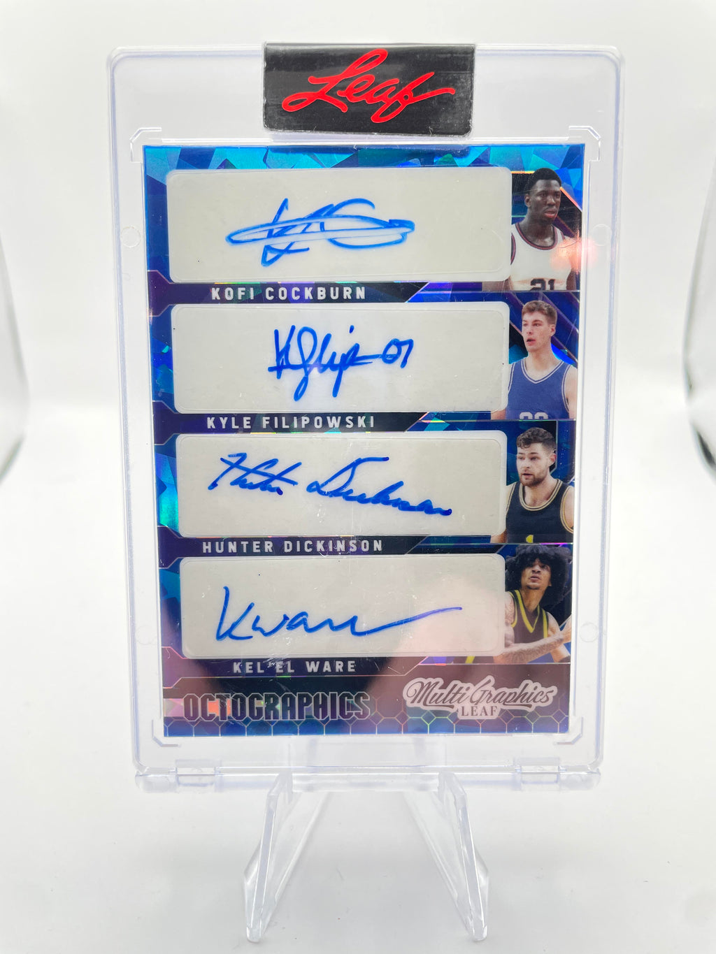2022-23 Leaf MultiGraphics Kel'El Ware Zach Edey Filipowski Blue Ice Rookie Auto 1/40