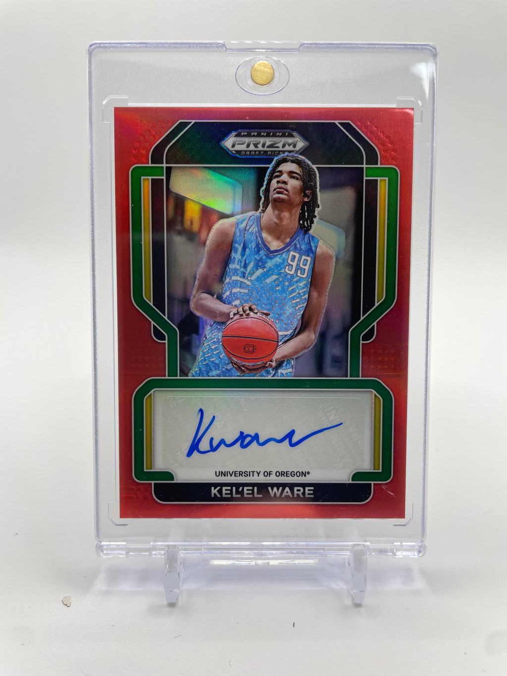 2022-23 Panini Prizm Draft Picks Kel'El Ware Red Prizm Rookie Auto /199