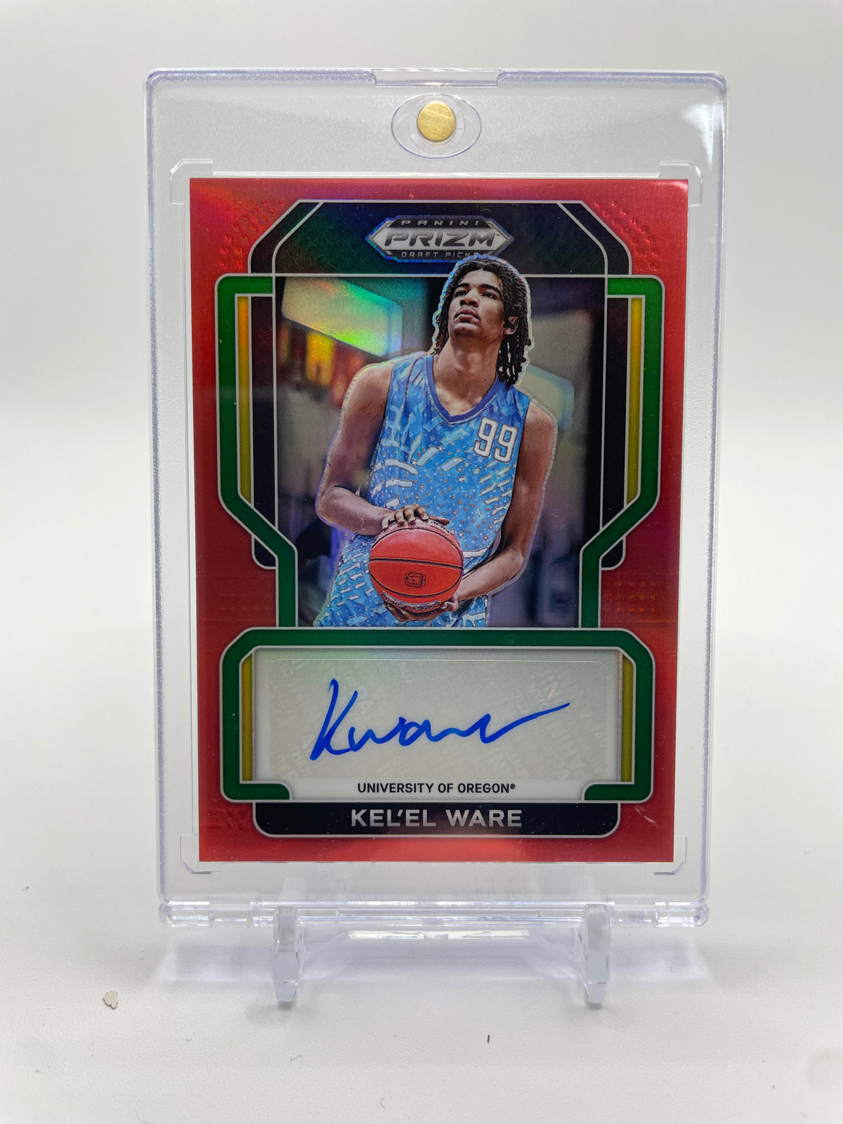 2022-23 Panini Prizm Draft Picks Kel'El Ware Red Prizm Rookie Auto /199