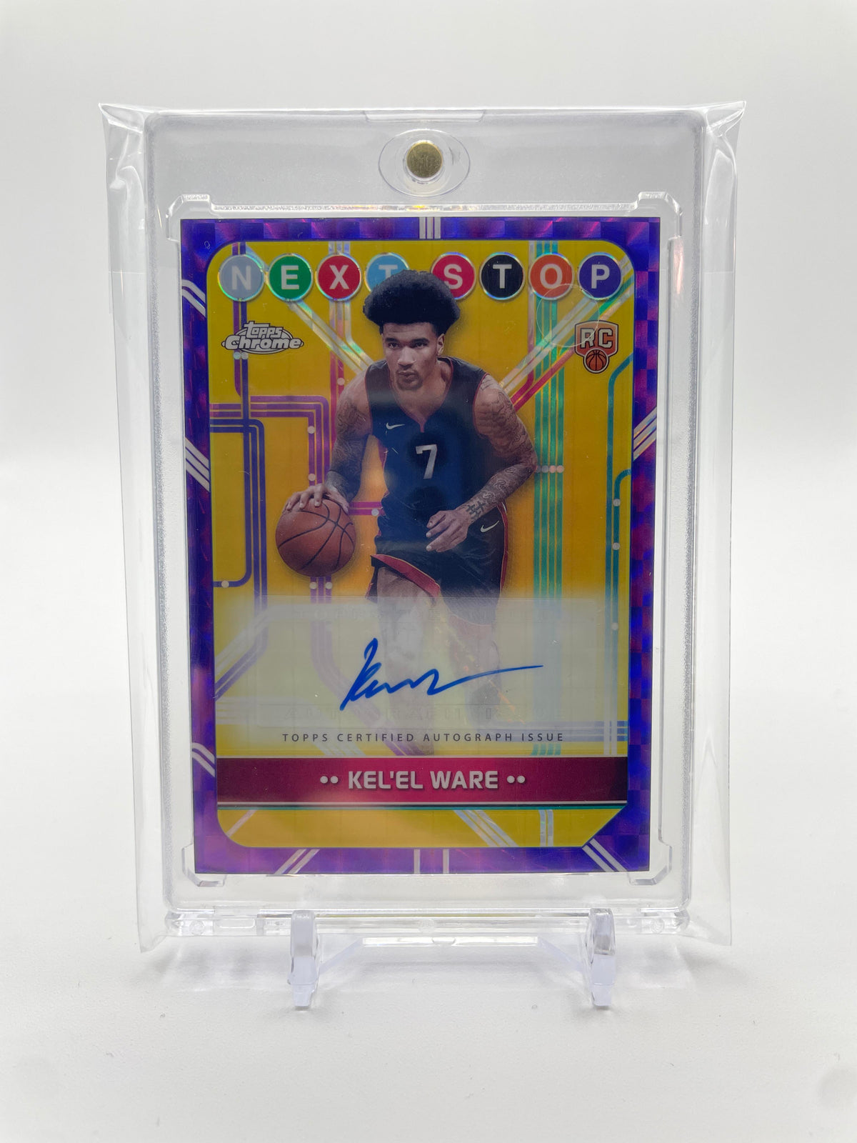 2024-25 Topps Chrome Kel'El Ware Next Stop Purple Refractor Rookie Auto #NSS-KW