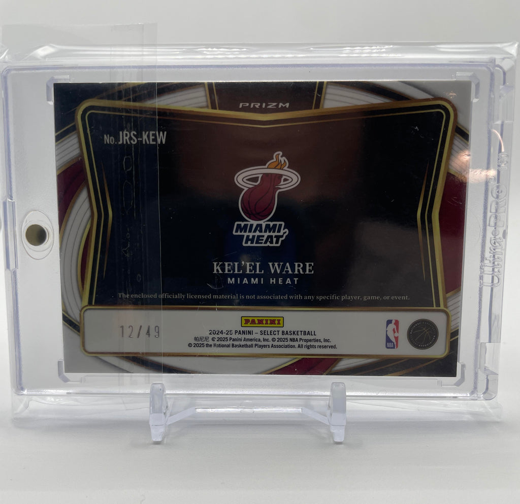 2024-25 Panini Select Kel'el Ware Jumbo Rookie Swatches Copper Prizm /49