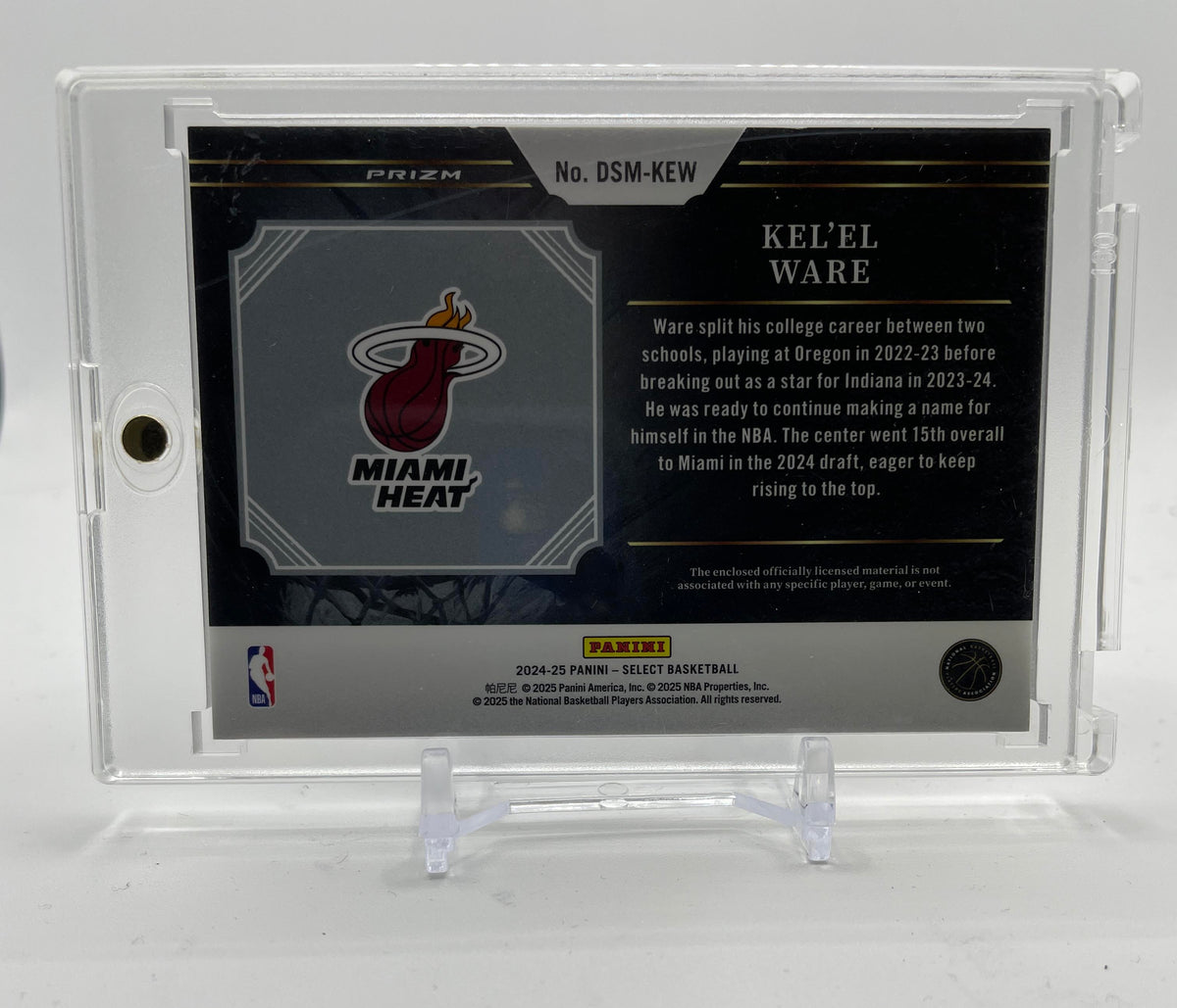 2024-25 Panini Select Kel'el Ware Draft Selections Prizm Patch Rookie #DSM-KEW
