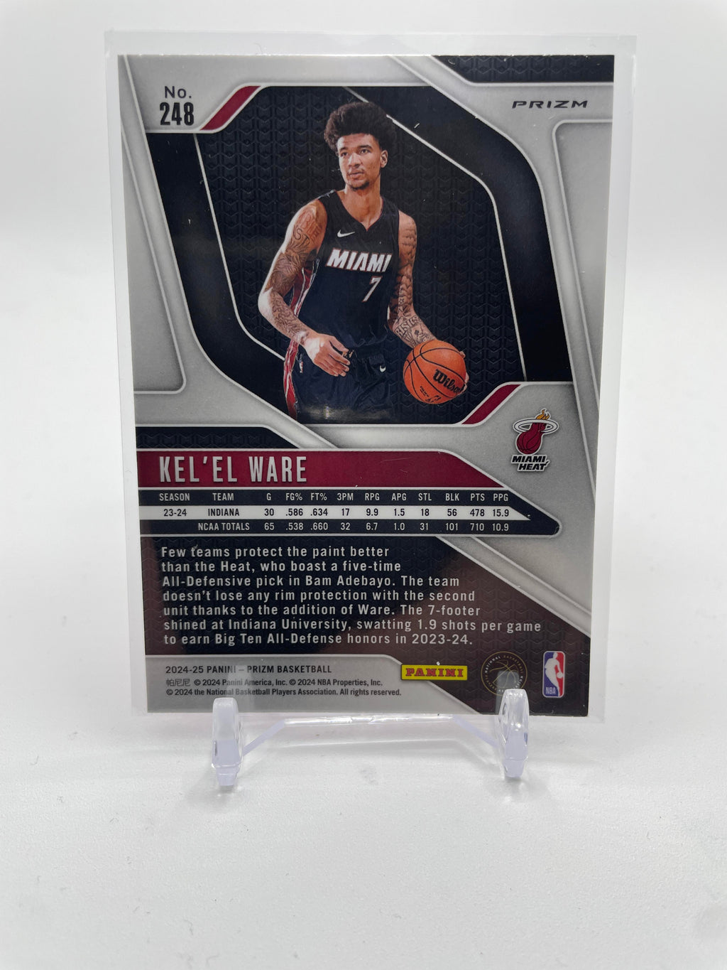 2024-25 Panini Prizm Kel'El Ware Pink Ice Prizm Rookie #248