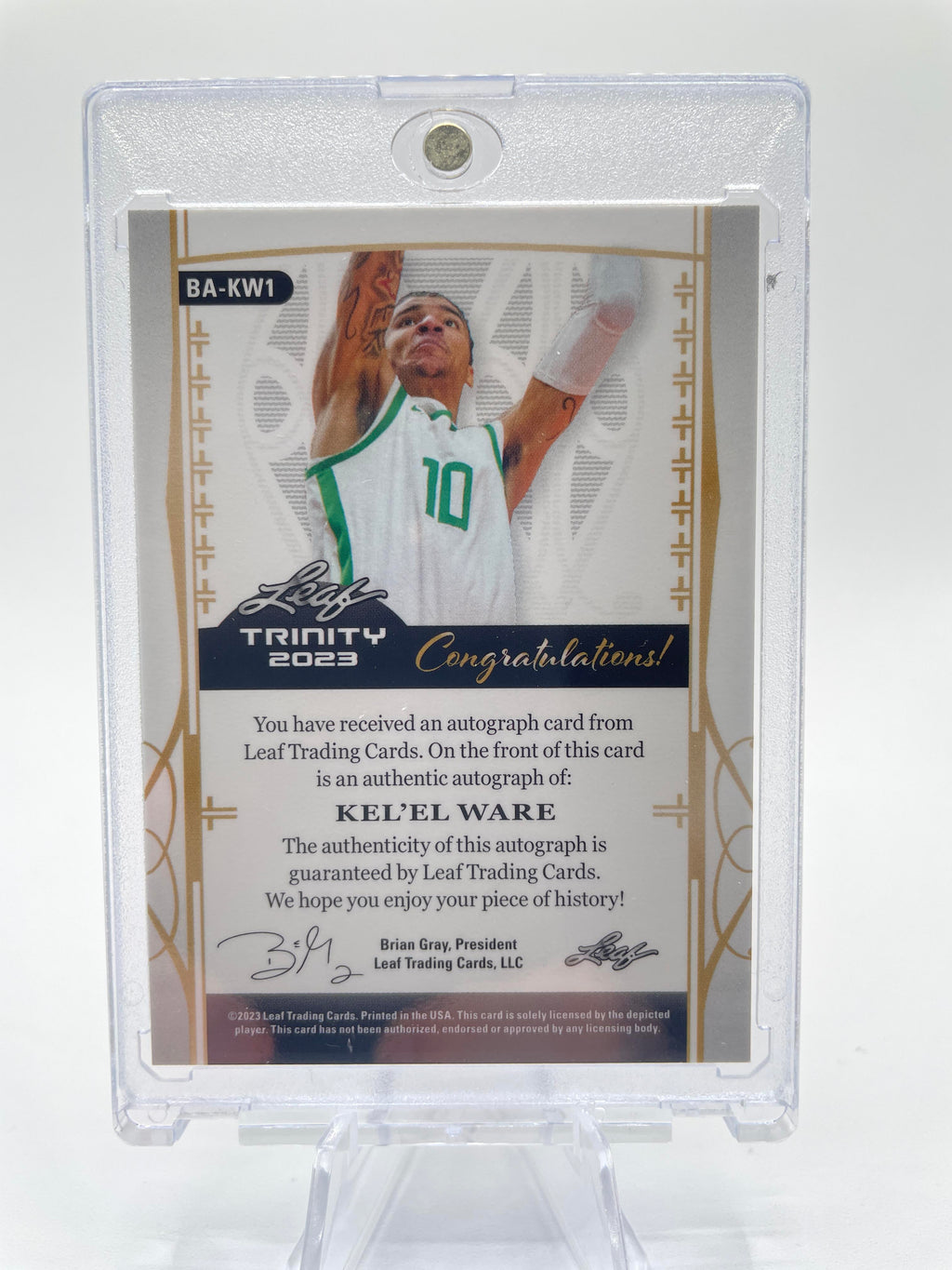 2022-23 Leaf Trinity Kel'El Ware Red Rookie Auto /5