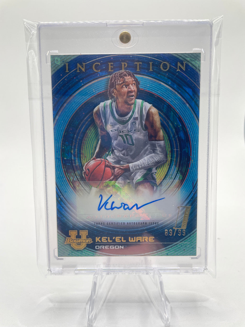 2022-23 Bowman University Inception Kel'El Ware Blue Foil Rookie Auto /99