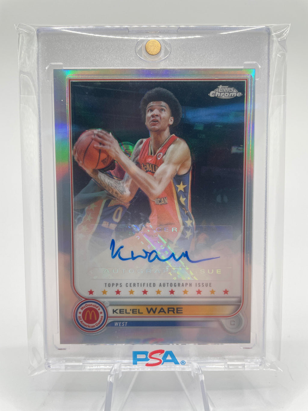 2022-23 Topps McDonald's Chrome Kel'El Ware Refractor Rookie Auto #CA-KW