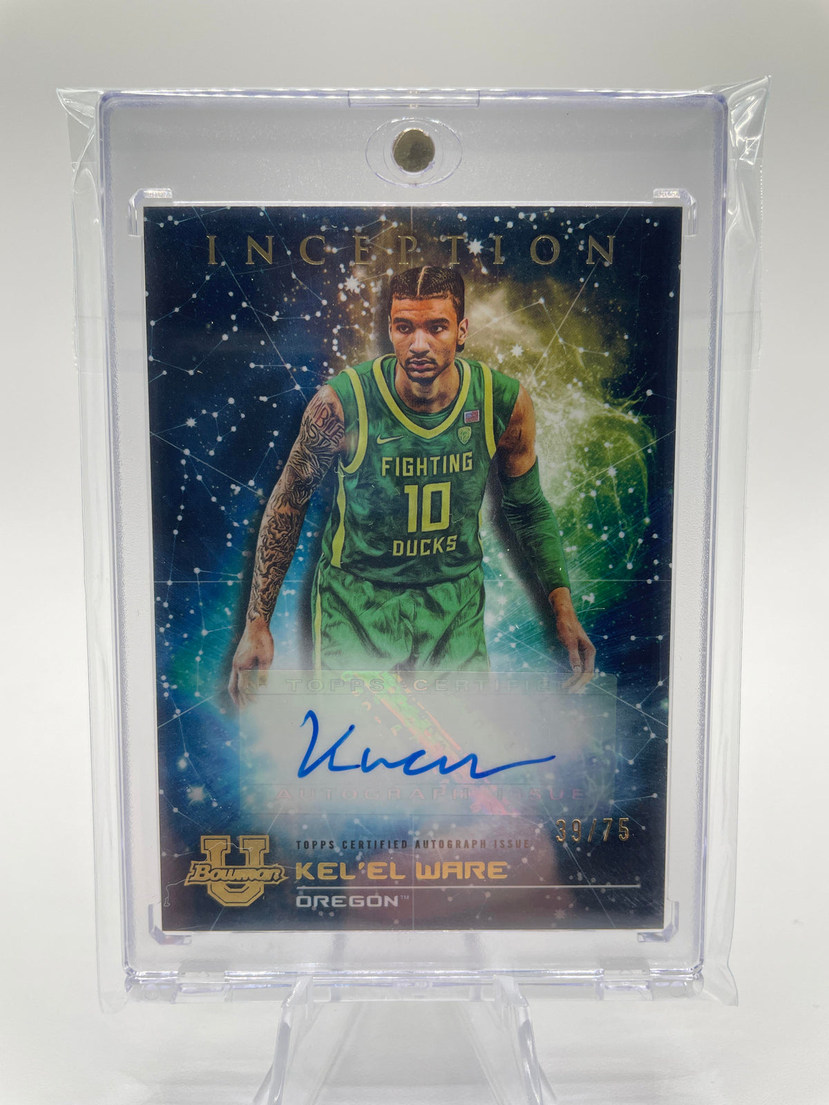 2022-23 Bowman University Inception Kel'El Ware Primordial Blue Rookie Auto /75