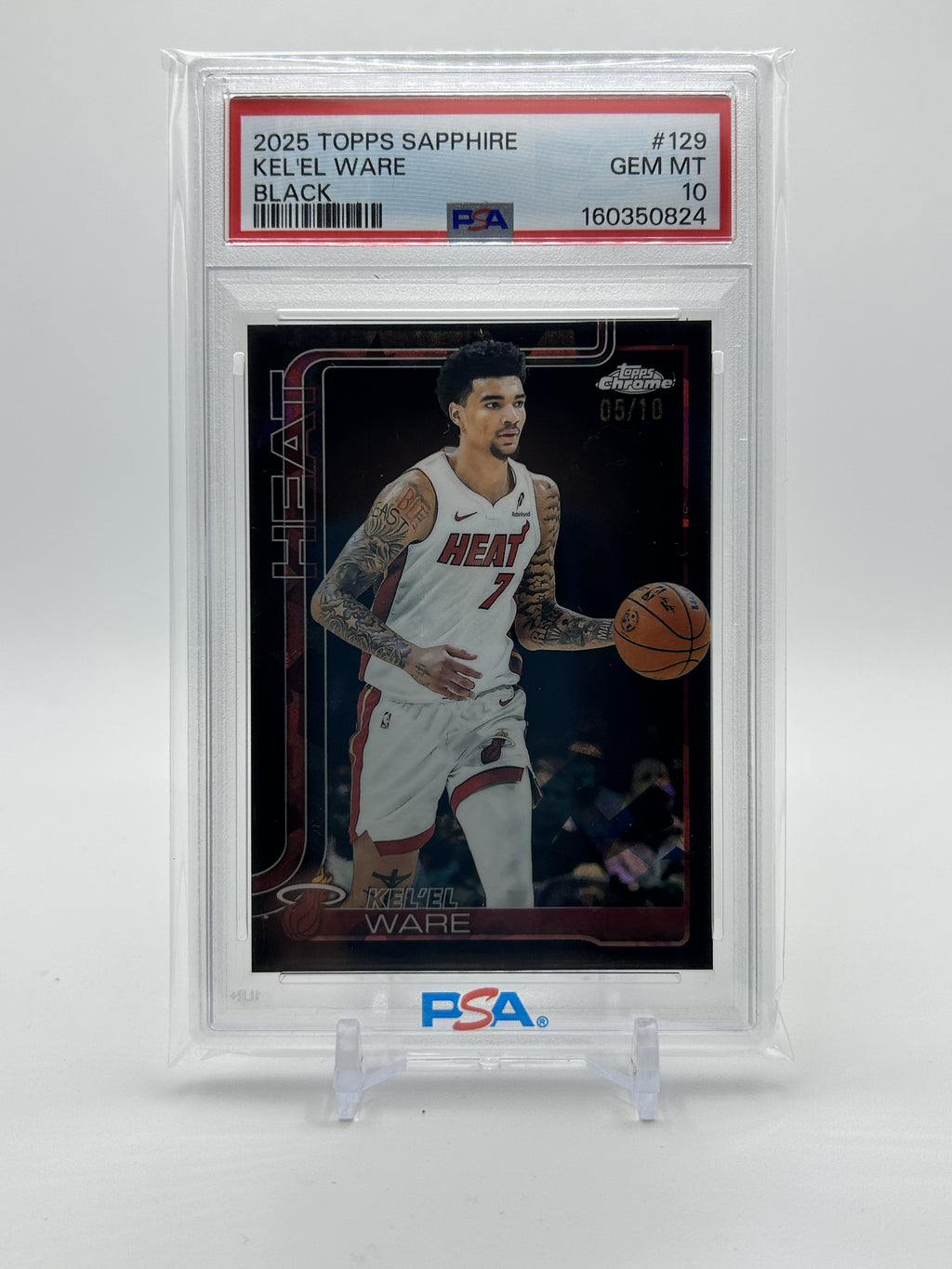2025-26 Topps Sapphire Kel'El Ware Black Refractor /10 PSA 10 Gem Mint