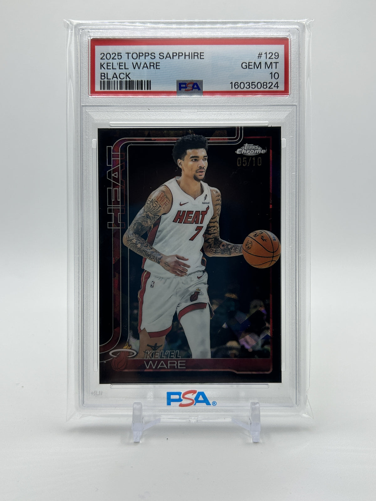 2025-26 Topps Sapphire Kel'El Ware Black Refractor /10 PSA 10 Gem Mint