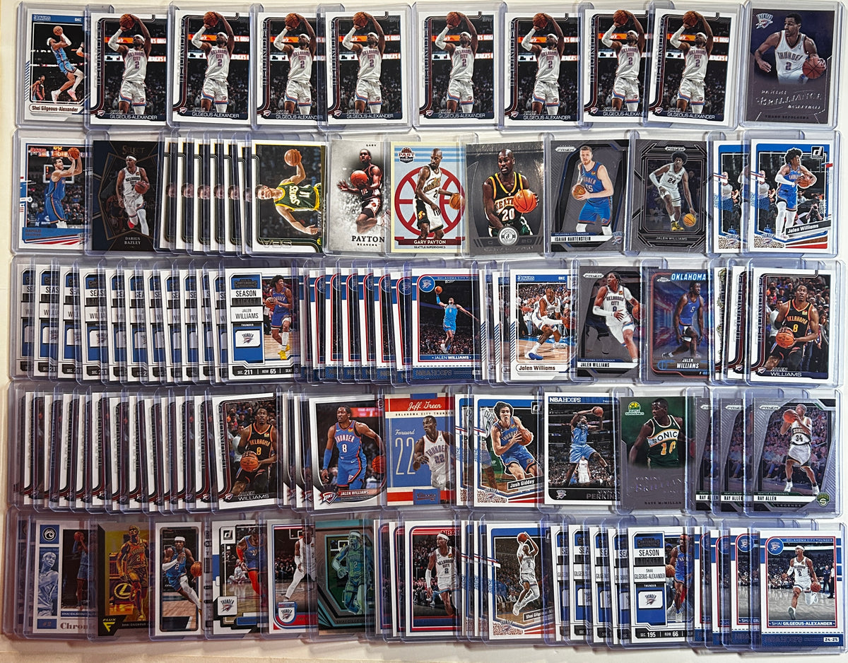 2020-2025 Panini Oklahoma City Thunder Base + SP + Insert Lot (x224)