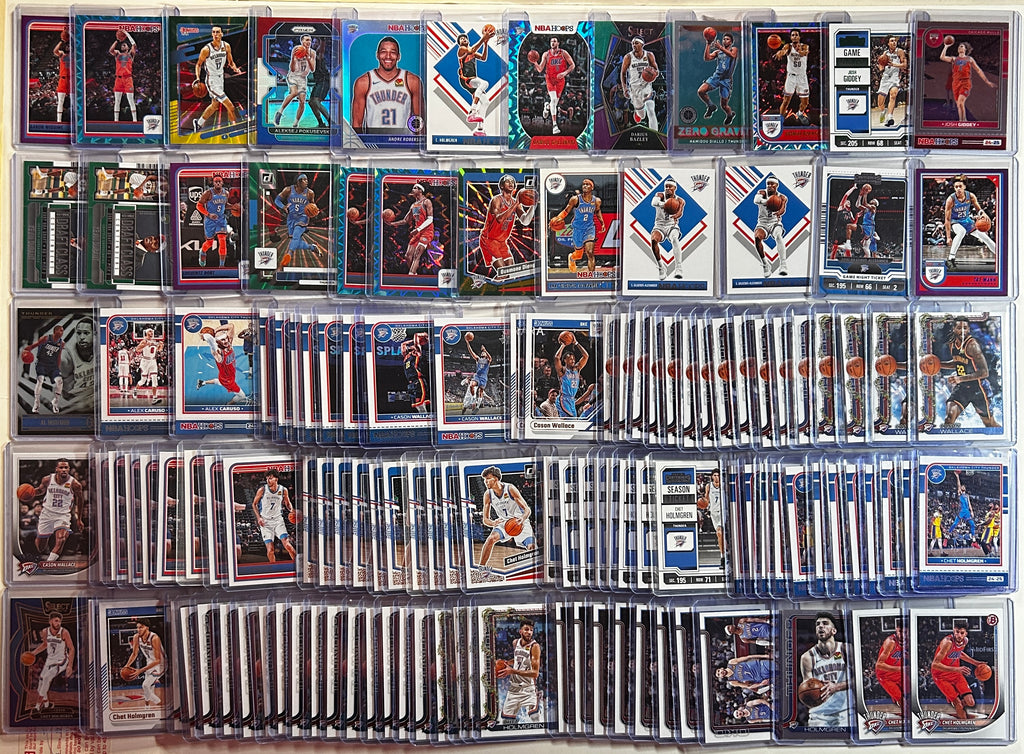 2020-2025 Panini Oklahoma City Thunder Base + SP + Insert Lot (x224)