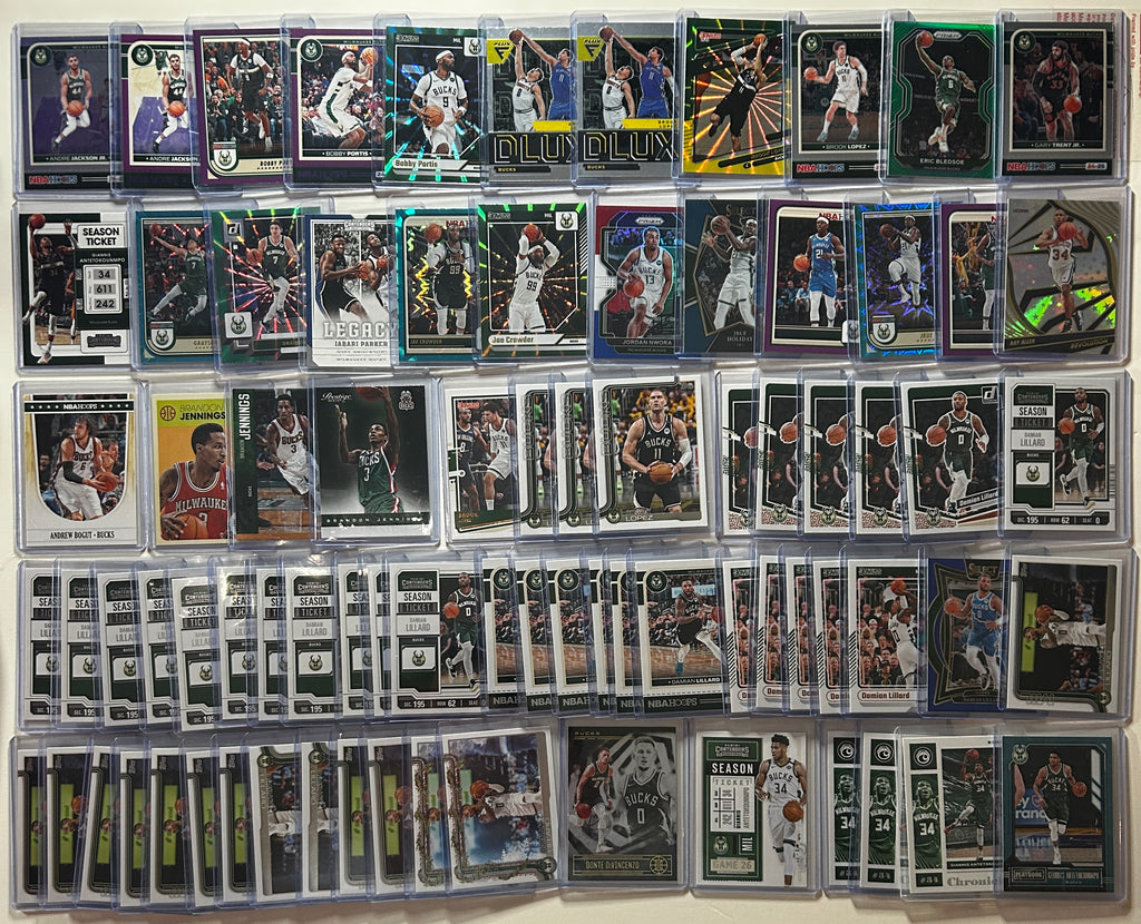 2020-2025 Panini Milwaukee Bucks Base + SP + Insert Lot (x184)