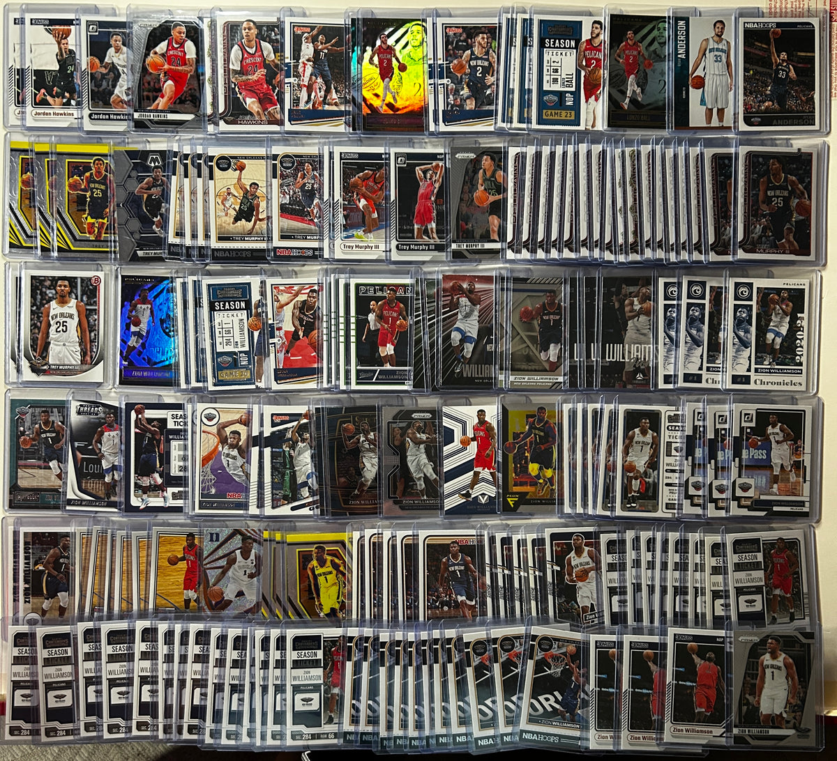 2020-2025 Panini New Orleans Pelicans Base + SP + Insert Lot (x225)